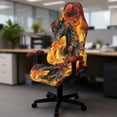 thumbnail image 5 of Whosucclay Horse Rose Fire Print Stretch Gaming Chair Cover, Soft and Comfortable Rotating Desk Chair Protector, Dust Protection, Modern, for Office Computer Racing Seat, 5 of 8