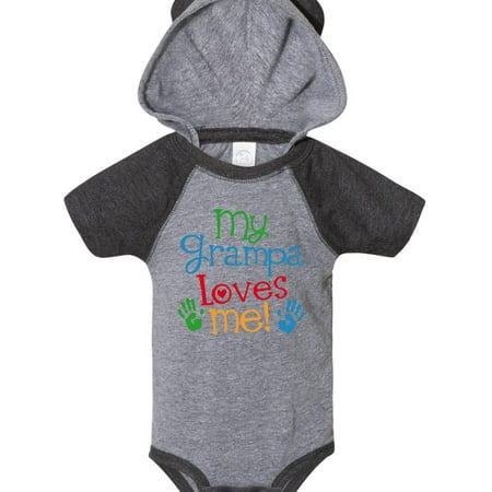 

Inktastic My Grampa Loves Me Outfit Gift Baby Boy or Baby Girl Bodysuit