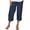 Blue 37, variant on Henpk Womens Cotton Linen Bermuda Shorts Yoga Pants Tummy Control Workout Gym Shorts Loose Fit Casual Pants Elastic Waist Summer Beach Trousers Ladies Active Athletic Zipper Pockets White L