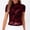 #080-Wine, variant on Haivin Women's Lace Round Neck Bodycon Top,Hollow Out Short Sleeve Shirt for Party and Dating
