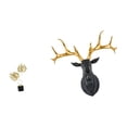 thumbnail image 6 of CoudarTitie Iron Leaf Figurine Sculpture Collectible Ornament for Desk Cabinet Housewarming Fireplace and Resin Deer Head Wall Mount Boho Artwork Decor for Office Home, 6 of 8