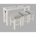 thumbnail image 2 of Jofran Urban Icon Contemporary 4 Piece Counter Height 66" Dining Table Set with USB Charging, 2 of 12
