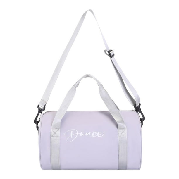 Bolsa de baile para niñas, bonita bolsa de lona para bailar, ideal para pasar el fin de semana de gimnasia. Gris