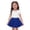 Blue, variant on POIUYTR Girls Summer Chiffon Mini Skirts Casual Elastic Waist Pleated Skirts Kids Dance Costume Skirt 7-14 Years