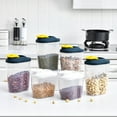 thumbnail image 4 of Small BPA Free Plastic Food Saver, Kitchen Food Cereal Storage Containers with Cap,Storage Box Food-grade Space-saving PP Airtight Cereal Container Storage Box for Dried Grains, 4 of 8