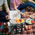 thumbnail image 5 of FORMRS Insulated Cooler Bag 24 Cans Capacity Soft Leakproof Lunch Box with Side Pockets, Flamingo Leaves Pattern, 5 of 7