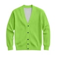 thumbnail image 5 of GrmtClth Cardigan Men Big&tall Button Down Sweaters V Neck Soft Comfy Knitted Outfit Fluorescent Green 5XL, 5 of 7
