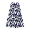 thumbnail image 5 of WRKEKC Flowy Skirts for Women Floral Print Elastic Waist Drawstring Pocket A Line Skirt with Summer Vibe, 5 of 5
