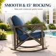 thumbnail image 6 of UDPATIO 3-Piece Metal Patio Rocking Chair Set with 2 Outdoor Rockers, 6.5-Inch Olefin Cushions and Coffee Table, 350 lb Capacity, Navy Blue, 6 of 8