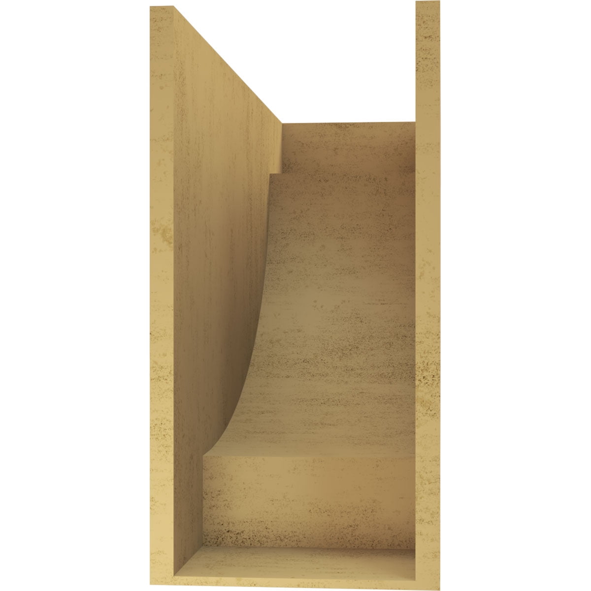 12"W x 36"D x 24"H Classic Alpine Rough Cedar Woodgrain TimberThane Corbel, Primed Tan