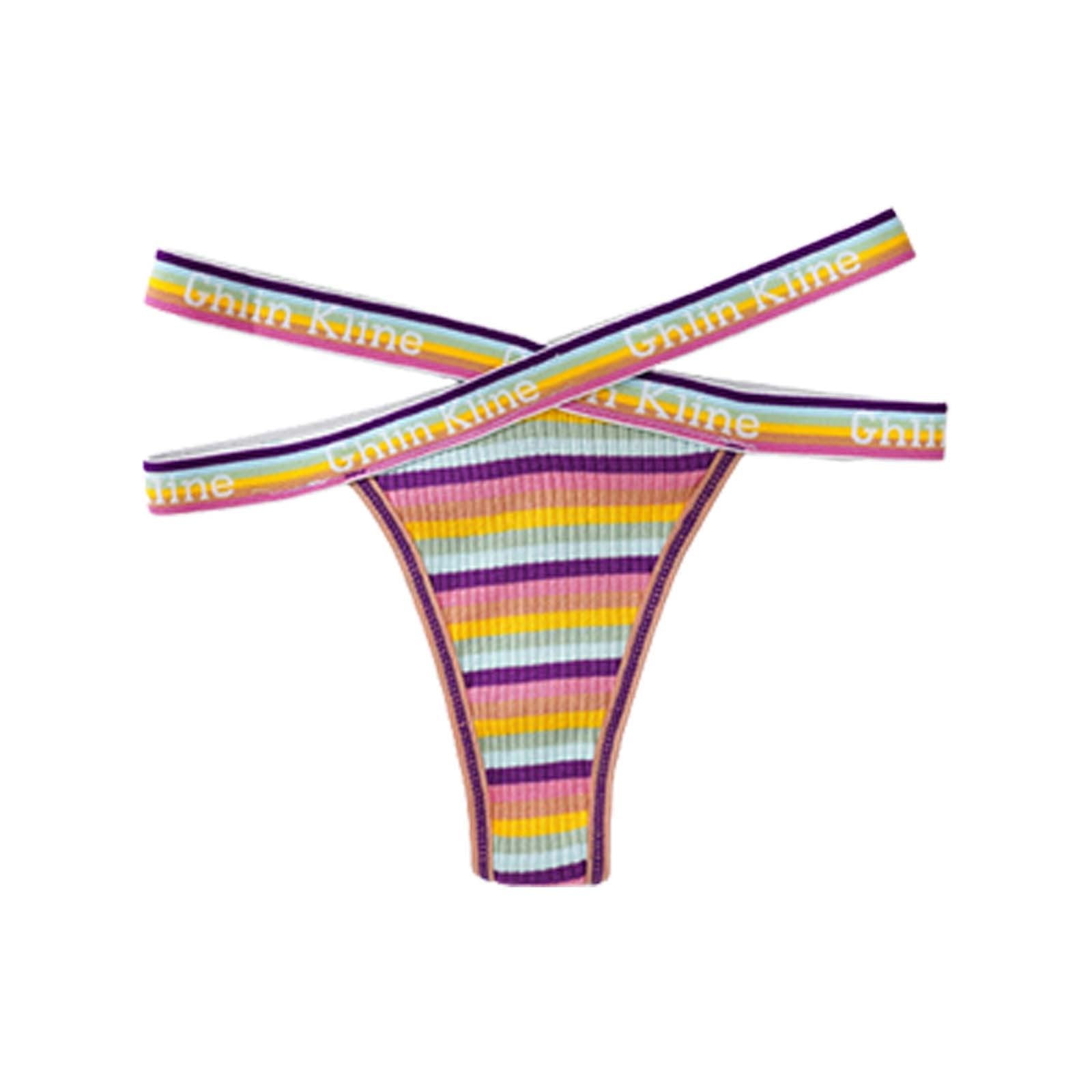 CLZOUD Panties for Women Orange Polyester,Spandex Women's Casual