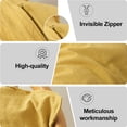thumbnail image 3 of 2pcs comfortable washed cotton solid color pressed edge Hold Pillowcase simple atmospheric pillowcase - waxen, 3 of 5