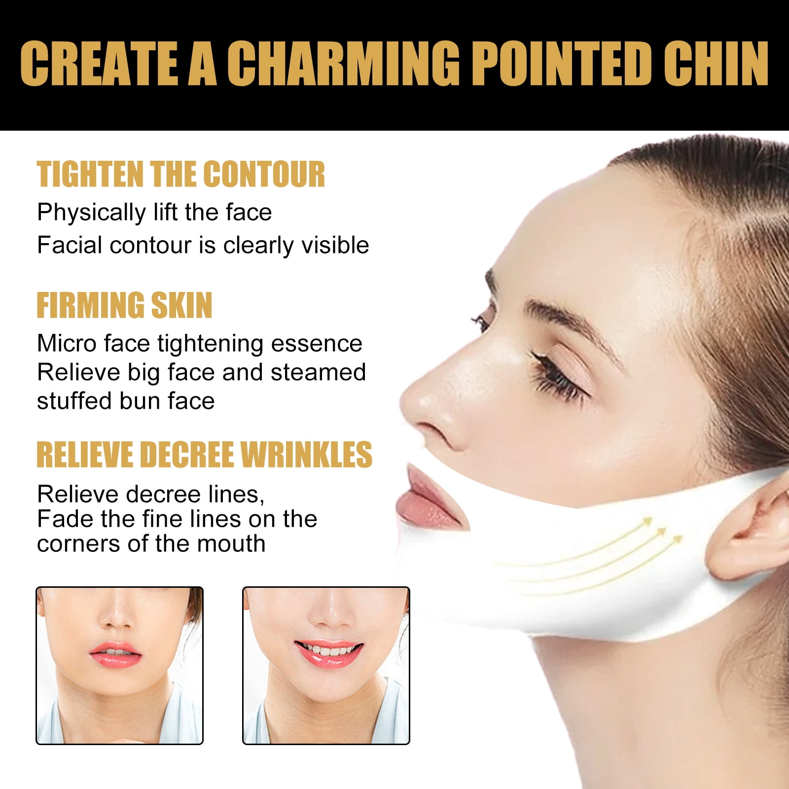 Alvantor V Line Lifting Mask With Asiatica Extract for Chin Tightening and Neck Firming
