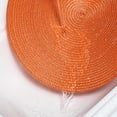 thumbnail image 4 of Juego de 6 manteles individuales redondos trenzados para mesas de comedor, tejidos naturales, resistentes al calor, color naranja, 4 of 4