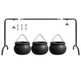 thumbnail image 1 of HUASHENG Halloween Cauldron Candy Serving Bowls On Two Tier Rack 3 Pack Plastic Candy Pot Holders For Home Indoor Kids Outdoor Decor Halloween Decoration, 1 of 9