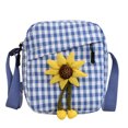 thumbnail image 1 of Bolsa vagabundo de moda para mujer, cruzado bonito a cuadros para regalo de cumpleaños (azul) JShteea Para Estrenar, 1 of 9