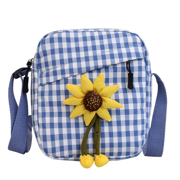 Bolsa De Hombro Bolso vagabundo de moda para mujer, bolso cruzado bonito a cuadros para regalo de cumpleaños (azul) Likrtyny Para Estrenar
