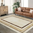 thumbnail image 3 of Geetinfly 10*13FT Area Rugs 1150Gsm 100% Polyester Rug 350Gsm Velvet Weight Pearl Velvet Washed Back Folding Simulation Printed Carpet Xm-Modern-Fang Cun Joy Beige, 3 of 8