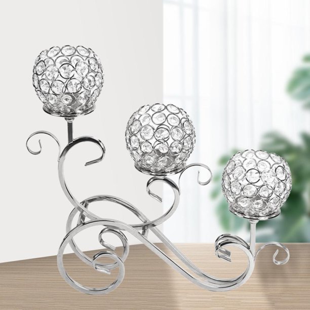 candelieres de 3 brazos, candelieres de cristal brillante, soporte de , candeliere decorativo hogar boda vacaciones decoración de - perfecl Candelabros de cristal