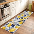 thumbnail image 3 of Yellow Lemon Runner Rug 2x6 FT,Non Slip Hallway Rugs,Blue Leaf Vintage Botanical Summer Spring Washable Soft Floor Carpet Throw Runner Carpet Long Rugs for Entryway Kitchen Bedside Sliding Door, 3 of 8