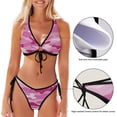 thumbnail image 3 of Dreamtimes Cool Camouflage Women Two Piece Swimsuit Sexy Swimwear Triangle Bikini Sets, X-Small, 3 of 7