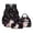 Black and Pink - Cat Planet, variant on Bee Printed Girls Backpack, Set of 3, Lightweight School Backpack with Lunch Bag & Pencil Case Set, 17 Inch School Bag Set Middle Elementary Preschool Kindergarten Supplies