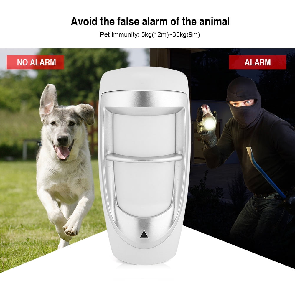 Wired Motion Detector,Outdoor Waterproof Wired Motion Infrared Detector,Dual PIR Sensor Pet Immunity Security System for Patio Deck Yard Garden
