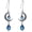 Aquamarine, variant on Moon Earrings for Women 925 Sterling Silver Celtic Moon Dangle Drop Earrings Red Dangling Earrings Celtic Jewelry Gifts for Women