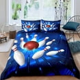 thumbnail image 1 of Maxcorners Bowling Ball And Pins 3D Bedding Set, 1 of 5