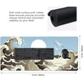 thumbnail image 3 of Japanese Brown Wave Gaming Mouse Pad 35.4 X 15.7 Inch XXL Cool Style Art Design Full Des Mousepad Extended Large Non-Slip Rubber Base Keyboard Mat with Stitched Edges for Home Office, 3 of 6