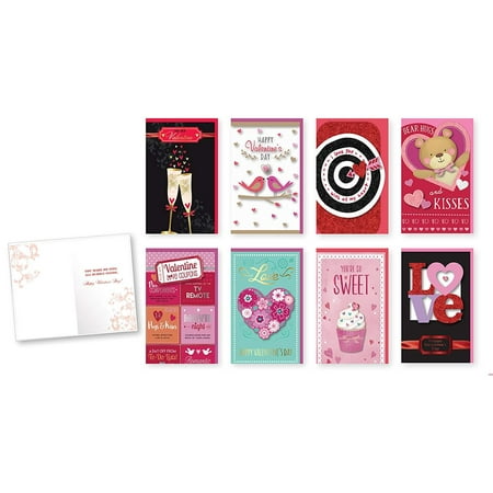 Pack of 8 Different Handmade Valentine's Day Cards -