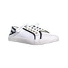 Womens bebe Dacia Lace-Up Slip-On Sneakers, White/Black