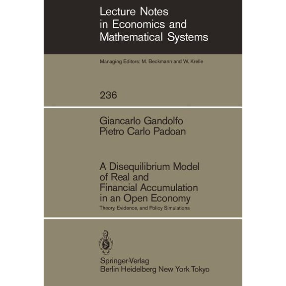 Lecture Notes in Economic and Mathematic A Disequilibrium Model of Real and Financial Accumulation in an Open Economy: Theory, Evidence, and Policy Simulations, Book 236, (Paperback)