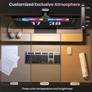 Pecham RGB Monitor Light Backlight Bar, 15.75” Dual Light Screen Light Bar with 15 Modes Dimmable, 3 Color Temperature Adjustable, Eye Caring Screen Light Bar for Reading Gaming