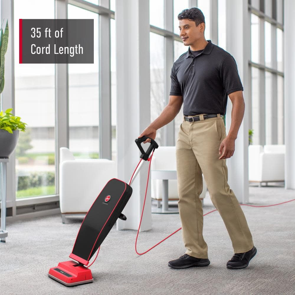 Hoover Commercial Vacuum Prime Lite Bagged Upright Vacuum Cleaner,