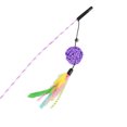 thumbnail image 3 of Cat Teaser Rattan Ball Cat Play Toy Kitten Toy Playing Stick for Cat, 3 of 10