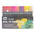 thumbnail image 1 of Graflsoa Dual-Tip Brush Pens Set - 36 Vibrant Colors for Art, Drawing, and Journaling with Soft Brush & Fine Tips, Ergonomic Grip, and Organized PP Storage Box., 1 of 7