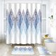 thumbnail image 1 of Juego de 4 cortinas de ducha con aceite de madera, masaje, vela relajante, agua ayurvédica, verde bambú, con alfombras antideslizantes, tapa de inodoro y alfombrilla de baño, juego de decoración de ba JFHHH pequeña, 1 of 4