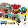 Sesame Street Birthday Party Pack for 16 with Plates, Napkins, Cups, Tablecover, and Candles with Exclusive Party Pin