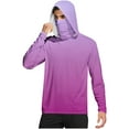 thumbnail image 3 of UVEASISHA Sun Hoodie Men with Face Mask & Thumb Holes Lightweight Long Sleeve Fishing Shirts Summer SPF Rash Guard UV Protection Hiking Hooded Shirt Hot Pink L, 3 of 8