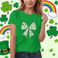 thumbnail image 2 of MKOSPLRT T-Shirts de la Saint-Patrick pour Filles Col Rond Manches Courtes T-Shirts Graphiques Blouses Décontractées pour les Vacances Coupe Ample T-Shirts Cadeaux pour Enfants 3-15 Ans, 2 of 6
