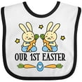thumbnail image 3 of Inktastic 1st Easter Twin Boys Bunny Boys Baby Bib, 3 of 4
