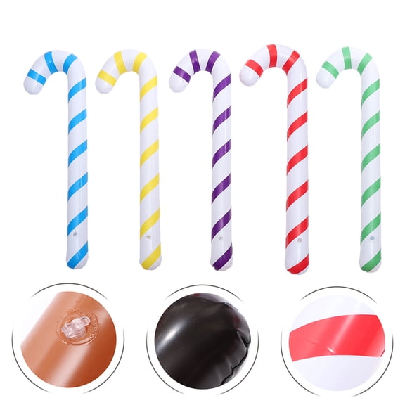 TAILTOSS 10-Pack Giant Inflatable Candy Canes Holiday Decorations for Christmas Outdoor and Indoor Festive Fun