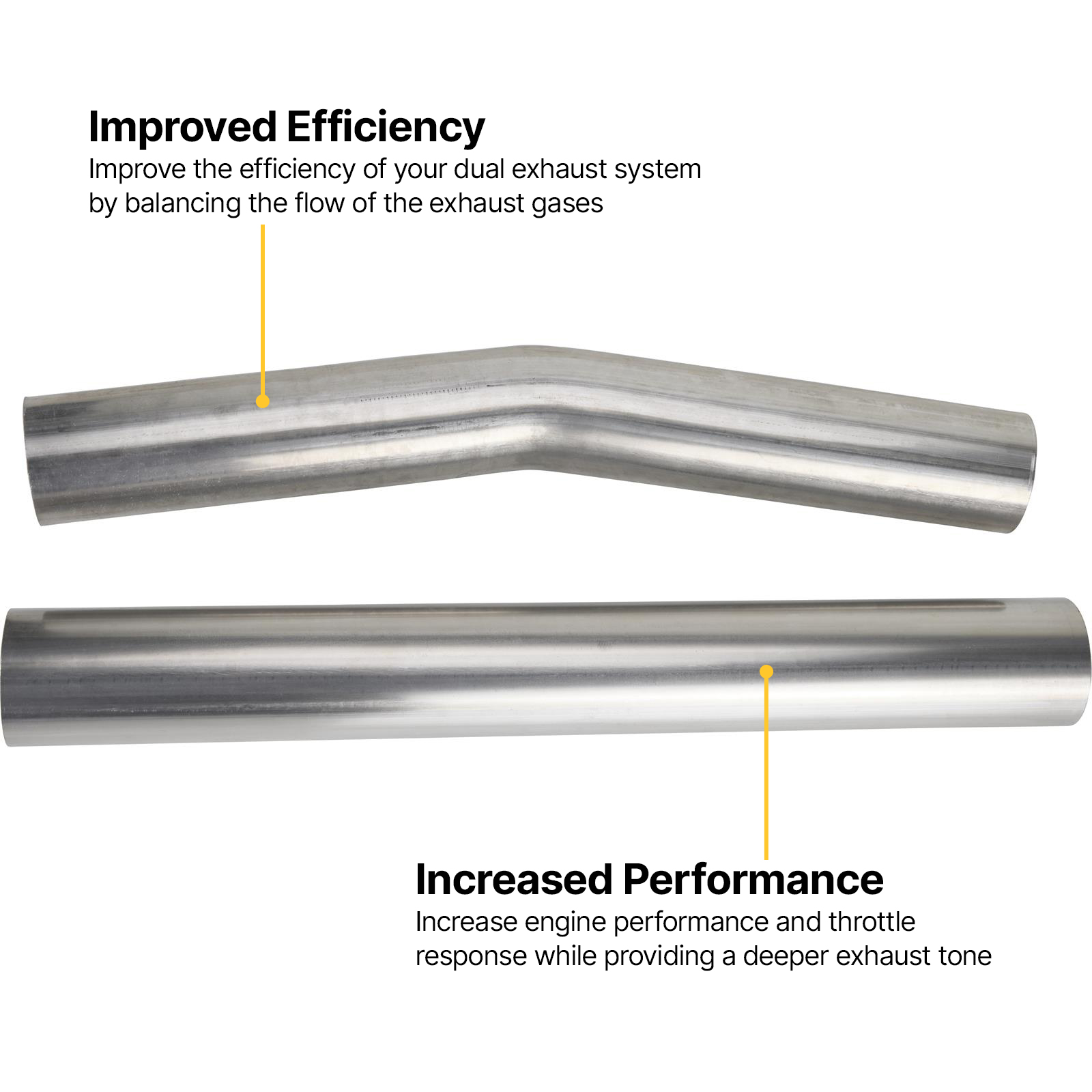 Universal Dual Exhaust Stainless H-Pipe Balance Tube Kit, 3"