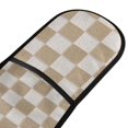 thumbnail image 2 of Dailycode Double Sided Oven Mitt with Loop Heat Resistant Kitchen Long Potholders 7" x 35" Brown White Checkered, 2 of 6