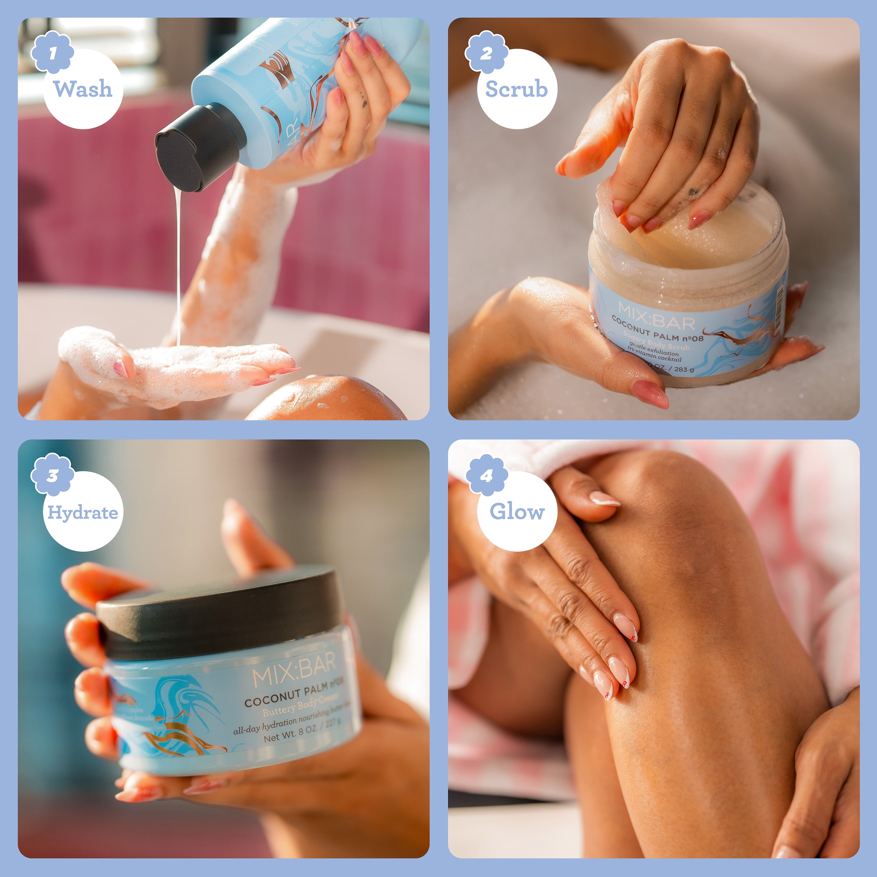 MIX:BAR Coconut Palm Body Wash with Vitamin E, 16fl oz