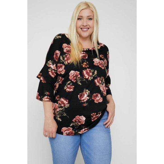 Floral Print Top 2XL