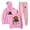 Pink, variant on Denzel Curry Mischievous South US Tour Hoodie Jogger Pants Two Piece Set Women Men Sweatshirts+Sweatpants