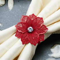 Napkin Buckle*1 Clearance! Nomeni Napkin Ring Stainless Steel Flower Napkin Buckle European High End Napkin Ring, Room Decor Promotion Sale! Red