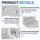 thumbnail image 3 of Uxcell 10Pcs Soporte de esquina interior de 2 agujeros, conector en L para perfil de extrusión de aluminio 3030 ranura T de 8.2mm para muebles, estructuras de enmarcado, plata, 3 of 6